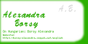 alexandra borsy business card